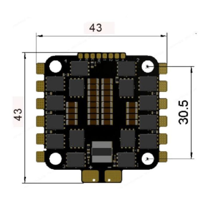 Політний стек Hobbyporter F405 + 55A ESC (F405BLS55A) зображення 3