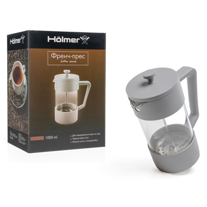 Френч-пресс Hölmer Lotus Сірий 1 л (FP-01000-PGR Lotus) изображение 7