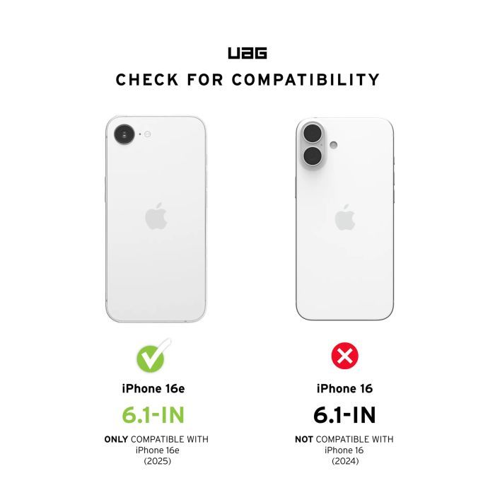 Чехол для мобильного телефона UAG iPhone 16E (4th Gen, 2025), Plyo, Ice (114502114343) изображение 7