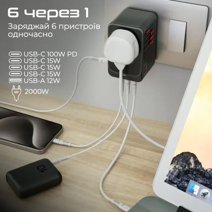 Зарядное устройство Promate tripmate-gan100 изображение 6