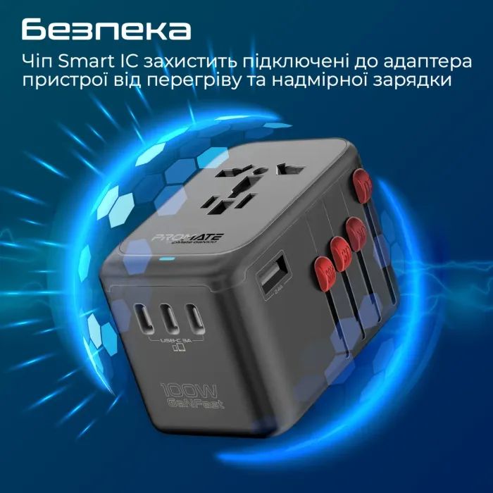 Зарядное устройство Promate tripmate-gan100 изображение 9