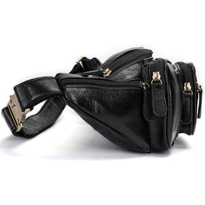 Сумка Vintage Поясная мужская Черная (14817) изображение 3