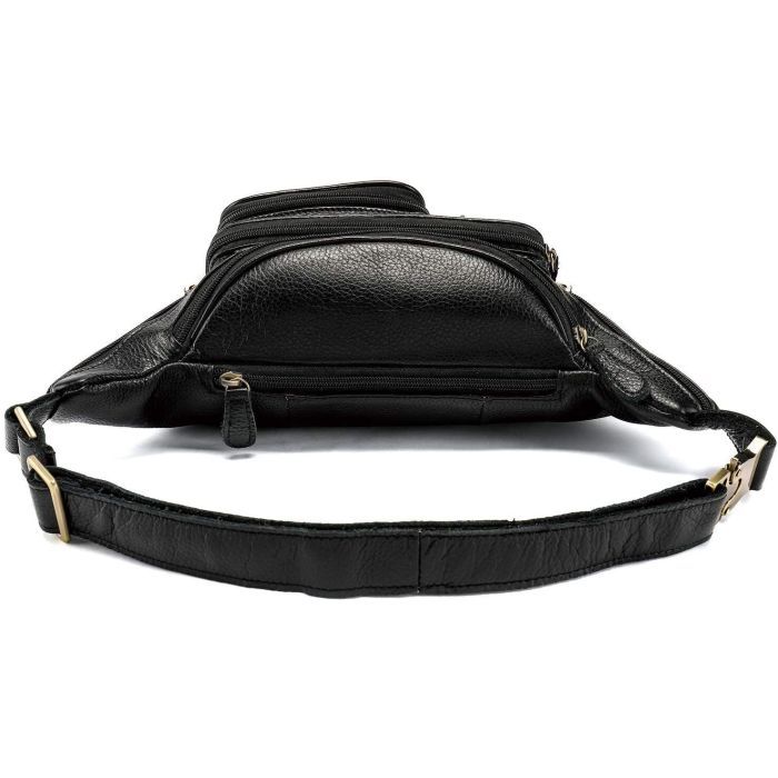 Сумка Vintage Поясная мужская Черная (14817) изображение 6