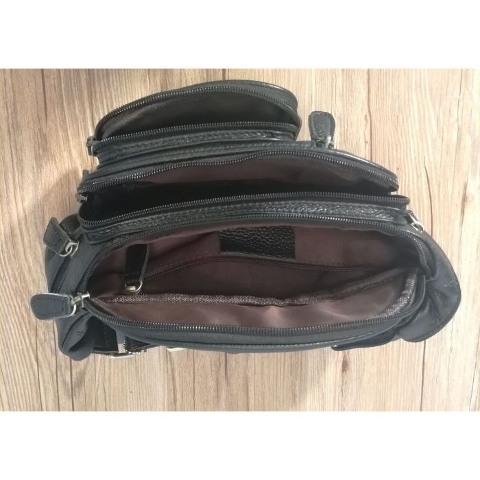 Сумка Vintage Поясная мужская Черная (14817) изображение 7