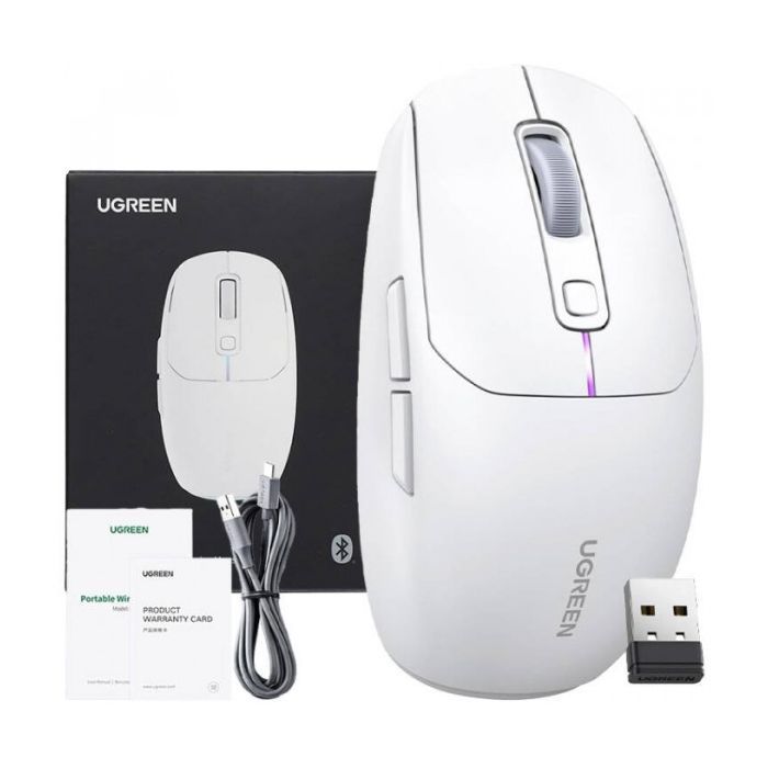 Мышка Ugreen MU103 Wireless/Bluetooth White (15629) изображение 6