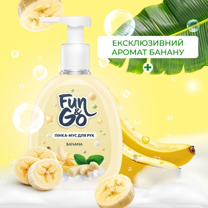 Мило-пінка Fun&Go Banana 300 мл (4820204701802) зображення 3