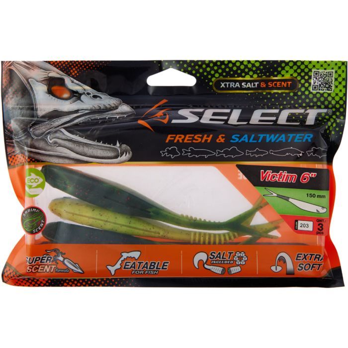 Силікон рибальський Select Victim V-Tail 6" 800 (3 шт/уп) (1870.74.60) зображення 2