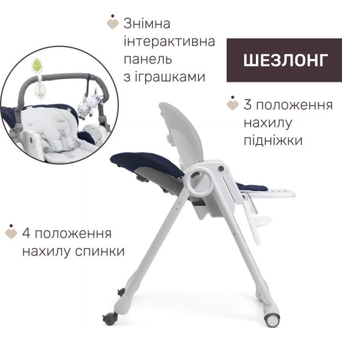 Стульчик для кормления Chicco Polly Magic Relax темно-серый (79502.69) изображение 2