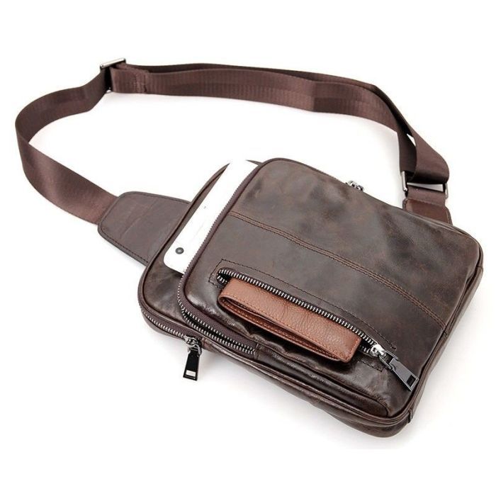 Сумка Vintage Коричневая (14415) изображение 8