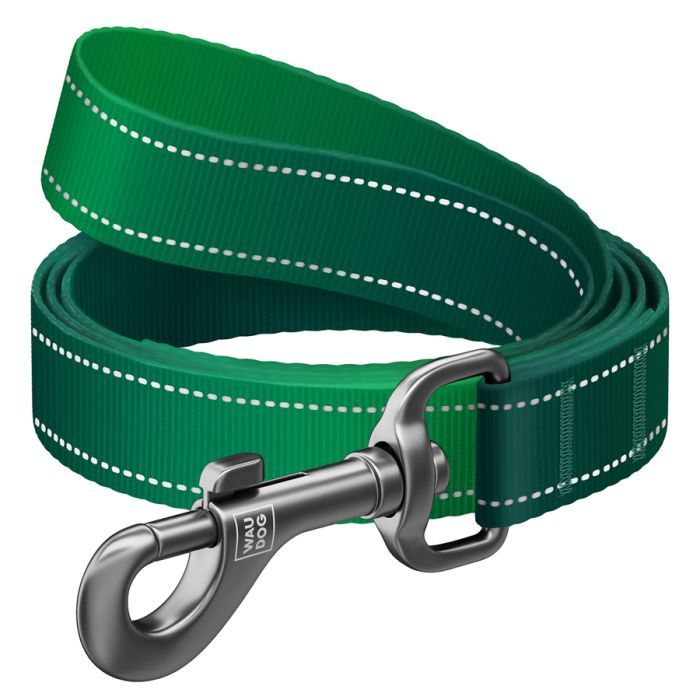 Поводок для собак WAUDOG Nylon Mono светоотражающий M 20 мм, 200 см, фиолетовый (46379)