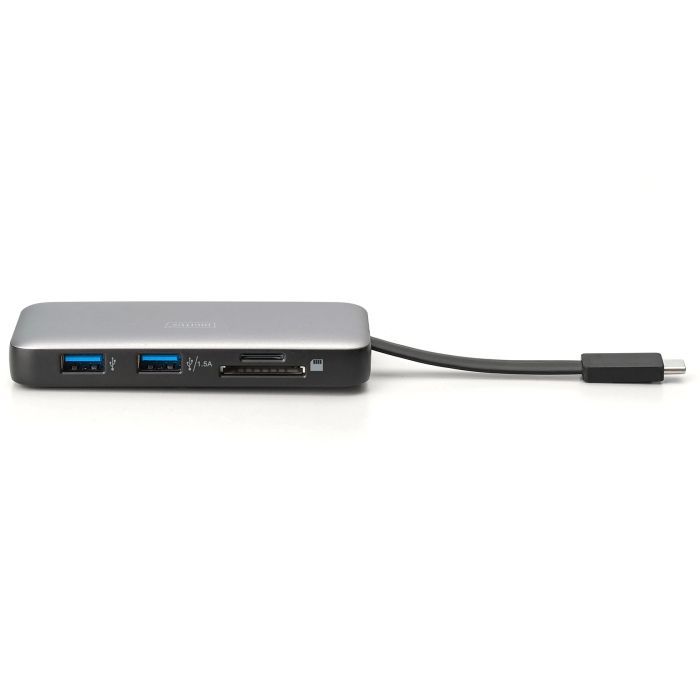 Порт-репликатор Digitus USB-C > HDMI/2xUSB-A/USB-C/SD/MicroSD/RJ54, Travel (DA-70916) изображение 4