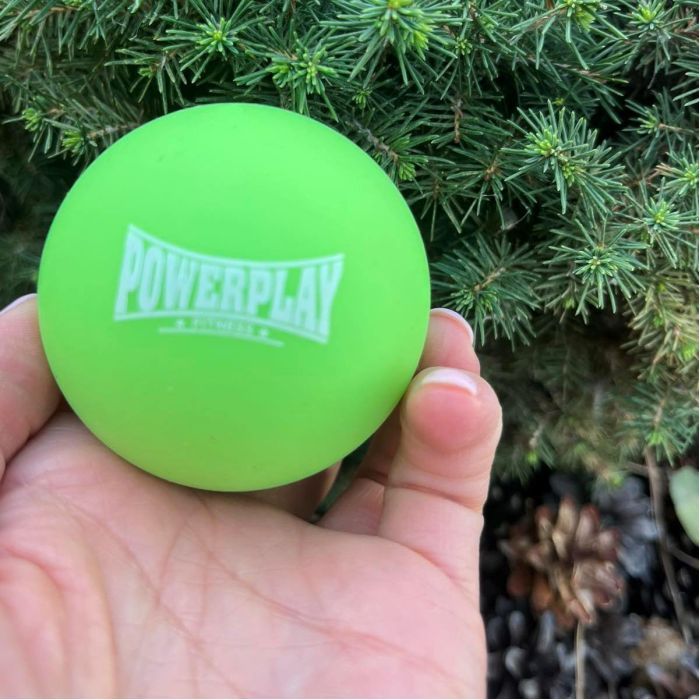Массажный мяч PowerPlay PP-4354 Silicone Lacrosse Ball (6.3см) Зелений (PP-4354_Green) изображение 4