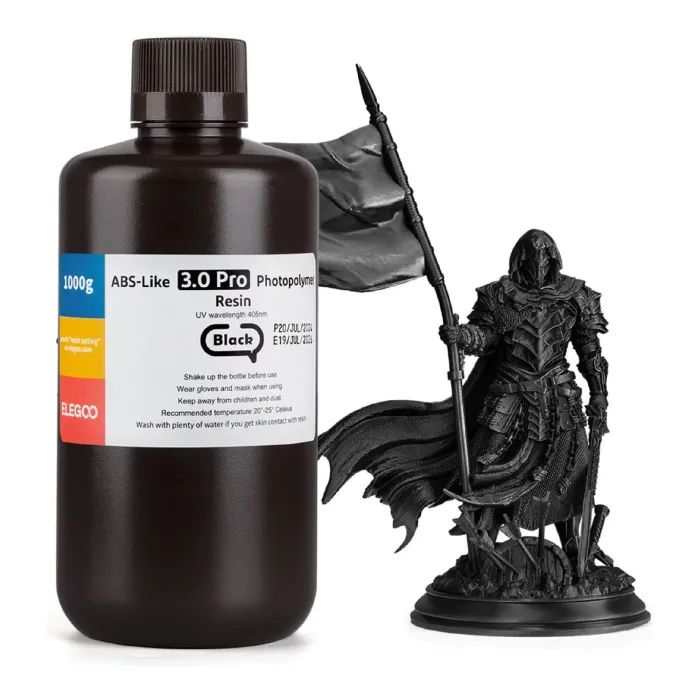 Фотополимерная смола ELEGOO Resin, ABS-like 3.0 1кг, black smoky (50.103.0189)