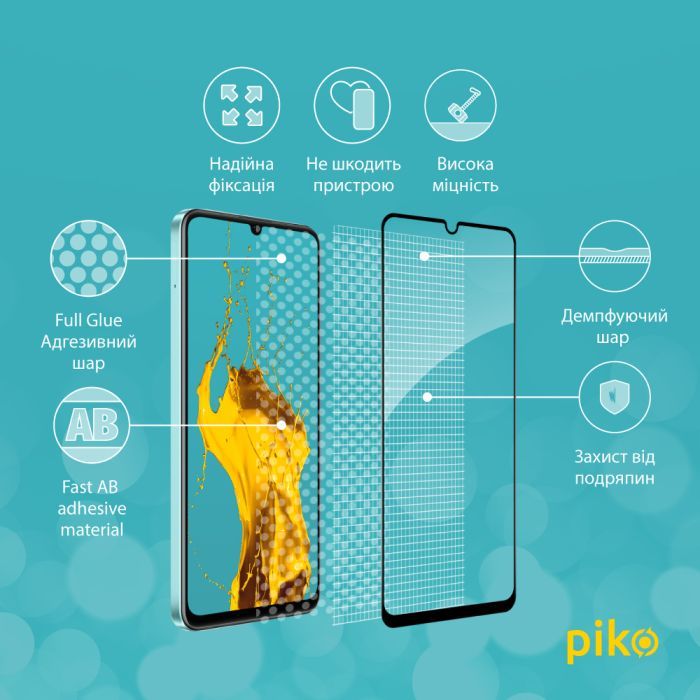 Стекло защитное Piko Full Glue RealMe C51 Black (1283126582851) изображение 3