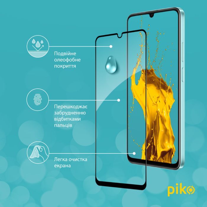 Стекло защитное Piko Full Glue RealMe C51 Black (1283126582851) изображение 4