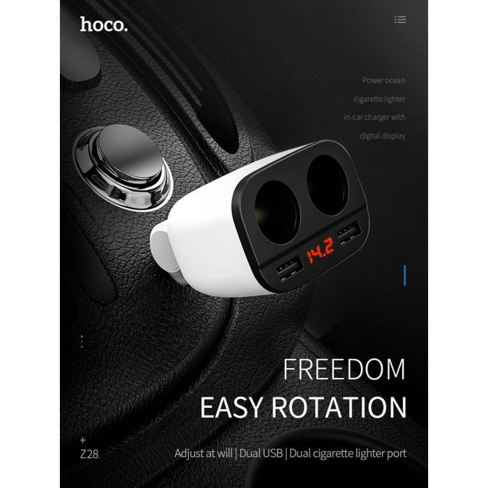 Зарядное устройство HOCO HOCO Z28 Power ocean 2xUSB + display White (6957531091967) изображение 10