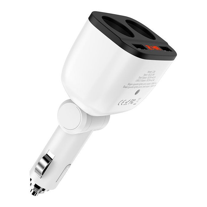 Зарядное устройство HOCO HOCO Z28 Power ocean 2xUSB + display White (6957531091967) изображение 2