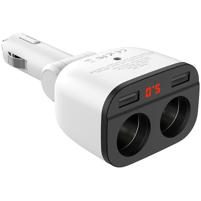 Зарядное устройство HOCO HOCO Z28 Power ocean 2xUSB + display White (6957531091967) изображение 5