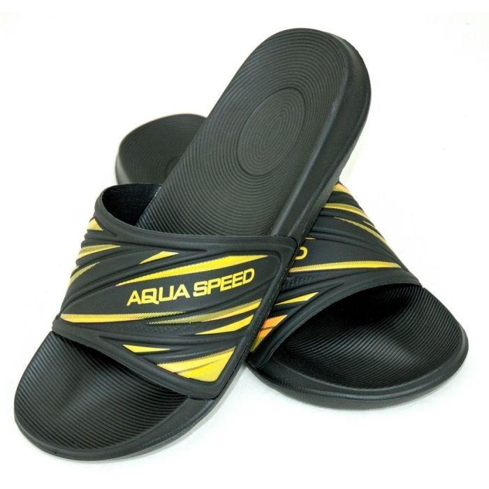 Шлепанцы Aqua Speed Idaho 514-18 чорний, жовтий 42 (5908217668196)