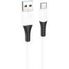 Дата кабель USB 2.0 AM to USB-C 1.0m 3A silicone X82 white HOCO (6931474768582) изображение 2