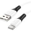 Дата кабель USB 2.0 AM to USB-C 1.0m 3A silicone X82 white HOCO (6931474768582)