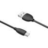 Дата кабель USB 2.0 AM to USB-C 1.0m 3A PVC BX19 black BOROFONE (6931474701794) изображение 2