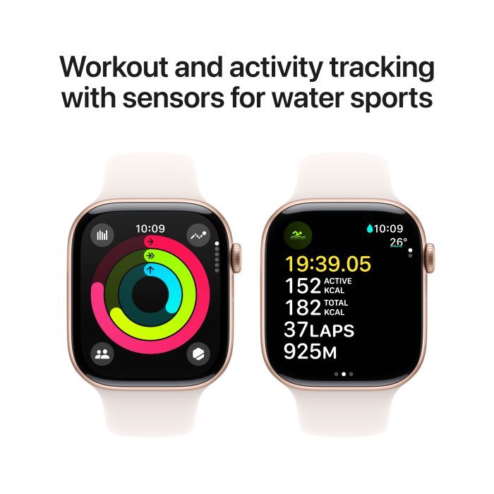 Смарт-часы Apple Watch Series 10 GPS + Cellular 42mm Jet Black Aluminium Case with Black Sport Band - M/L (MWX73QH/A) изображение 4