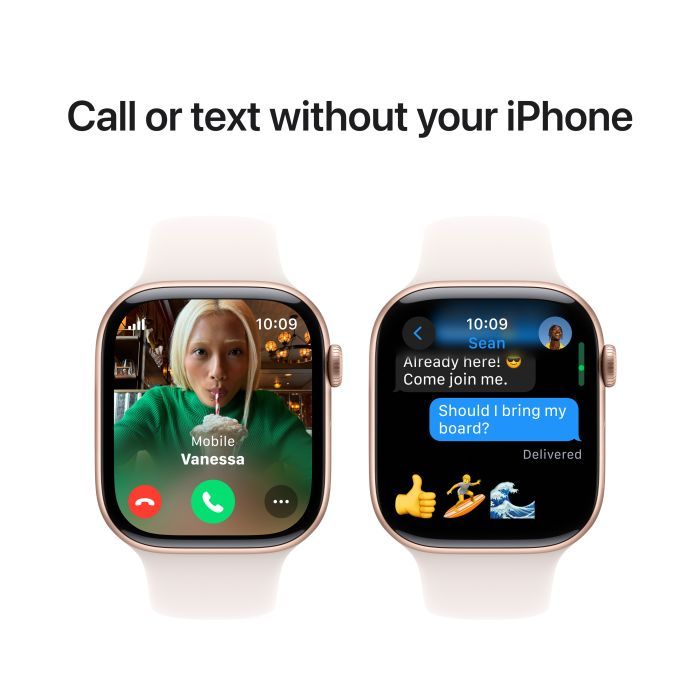 Смарт-часы Apple Watch Series 10 GPS + Cellular 42mm Jet Black Aluminium Case with Black Sport Band - M/L (MWX73QH/A) изображение 7