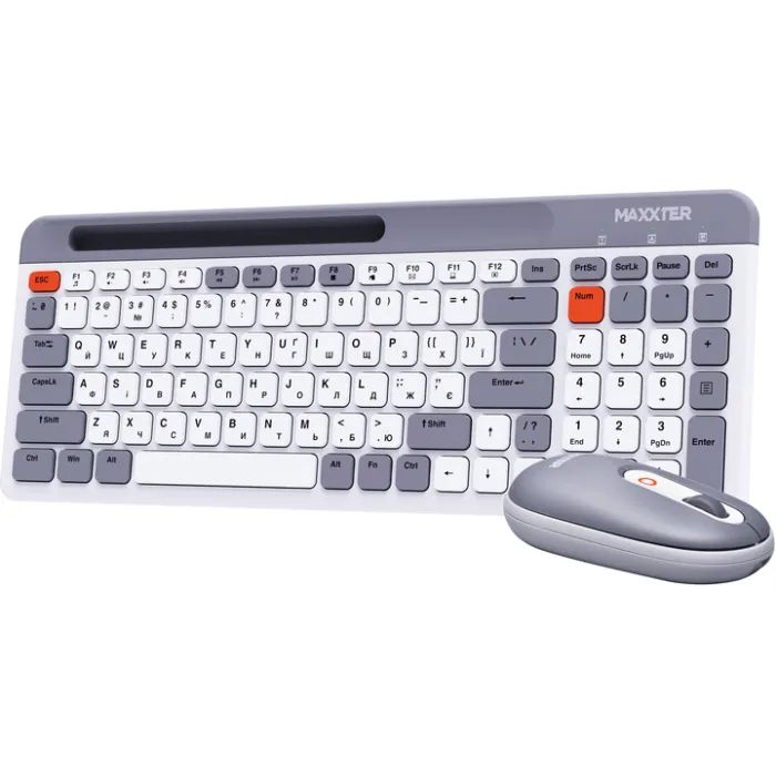 Комплект Maxxter KMS-WCM-03G-UA Wireless Gray/White (KMS-WCM-03G-UA) изображение 2