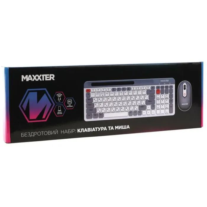 Комплект Maxxter KMS-WCM-03G-UA Wireless Gray/White (KMS-WCM-03G-UA) изображение 5