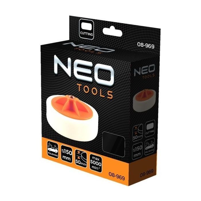 Диск полировальный Neo Tools полировальный, губка абразивная, M14, 150x50мм (08-969) изображение 4