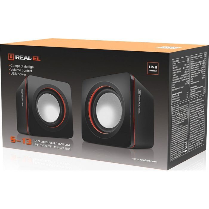 Акустична система REAL-EL S-13 USB Black (EL121100021) зображення 9
