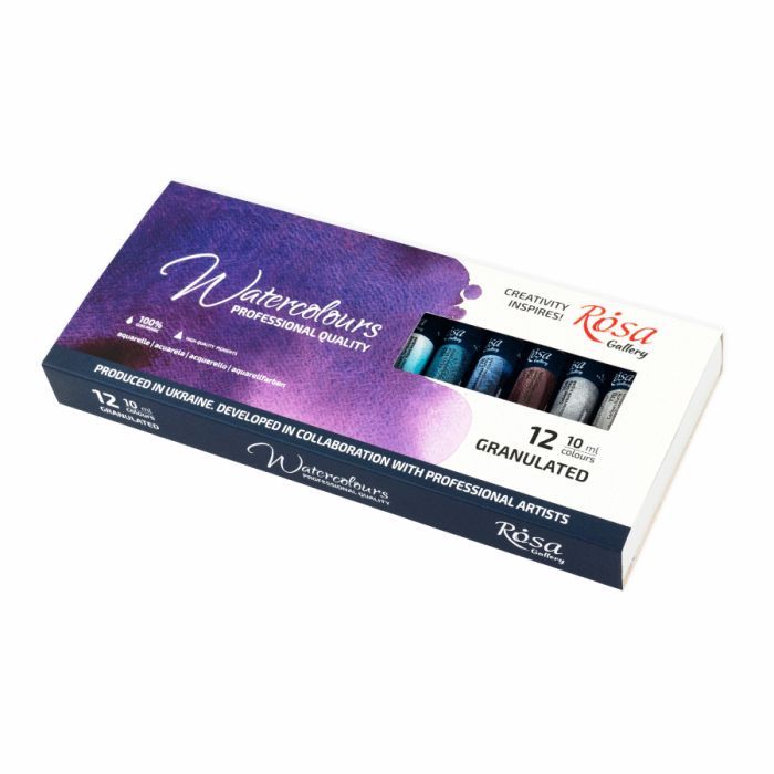 Акварельные краски Rosa Gallery GRANULATION туба 10 мл 12 шт. (4823098544135) изображение 2