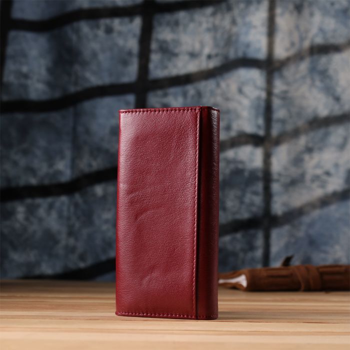 Гаманець ST Leather З натуральної шкіри Бордовий (23065) зображення 11