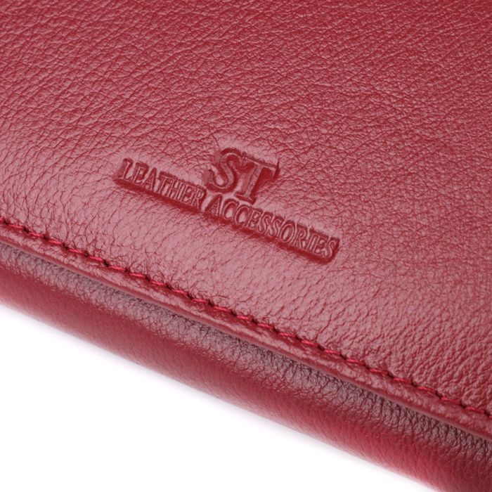 Гаманець ST Leather З натуральної шкіри Бордовий (23065) зображення 5