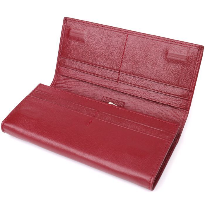 Гаманець ST Leather З натуральної шкіри Бордовий (23065) зображення 6