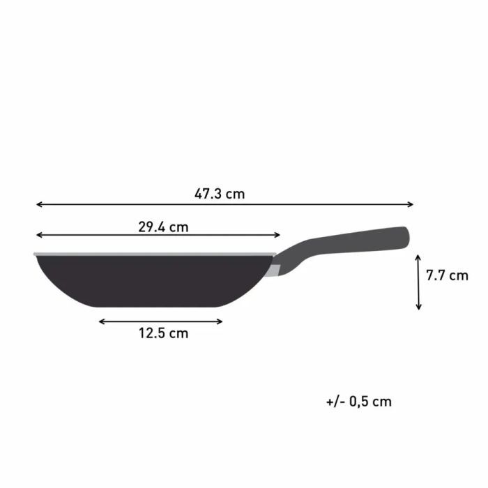 Сковорода Tefal ВОК Hard Stone 28 см, алюміній, бакеліт, сірий (D4561932) зображення 3