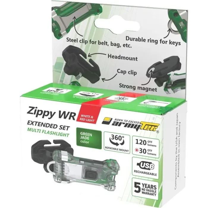 Ліхтар Armytek Zippy WR Extended Set Green (F09101GR) зображення 8