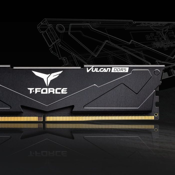 Модуль памяти для компьютера DDR5 32GB (2x16GB) 6000 MHz T-Force Vulcan Black Team (FLBD532G6000HC38JDC01) изображение 5