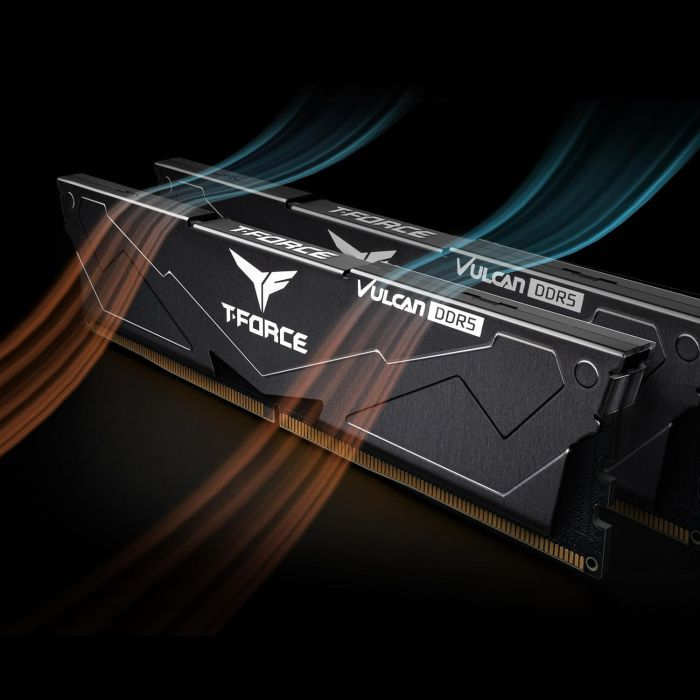 Модуль памяти для компьютера DDR5 32GB (2x16GB) 6000 MHz T-Force Vulcan Black Team (FLBD532G6000HC38JDC01) изображение 6
