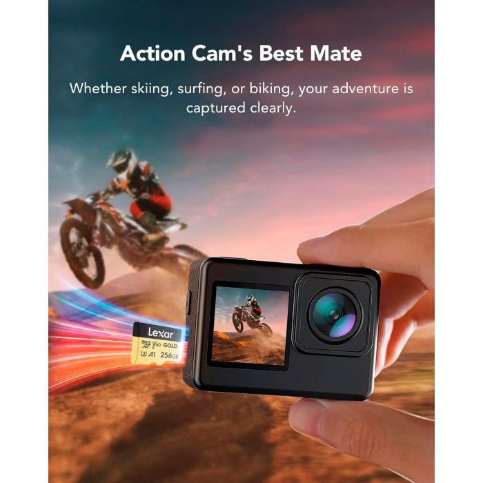 Карта памяти Lexar 256GB microSDXC class 10 UHS-II U3 V60 A1 Professional Gold (LMSGOLD256G-BNNNG) изображение 8