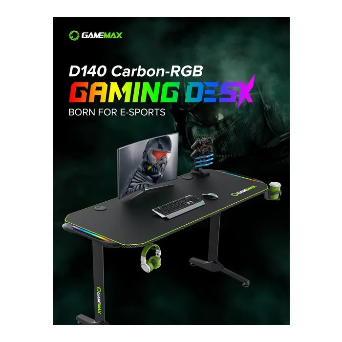 Компьютерный стол Gamemax D140 Carbon-RGB изображение 11