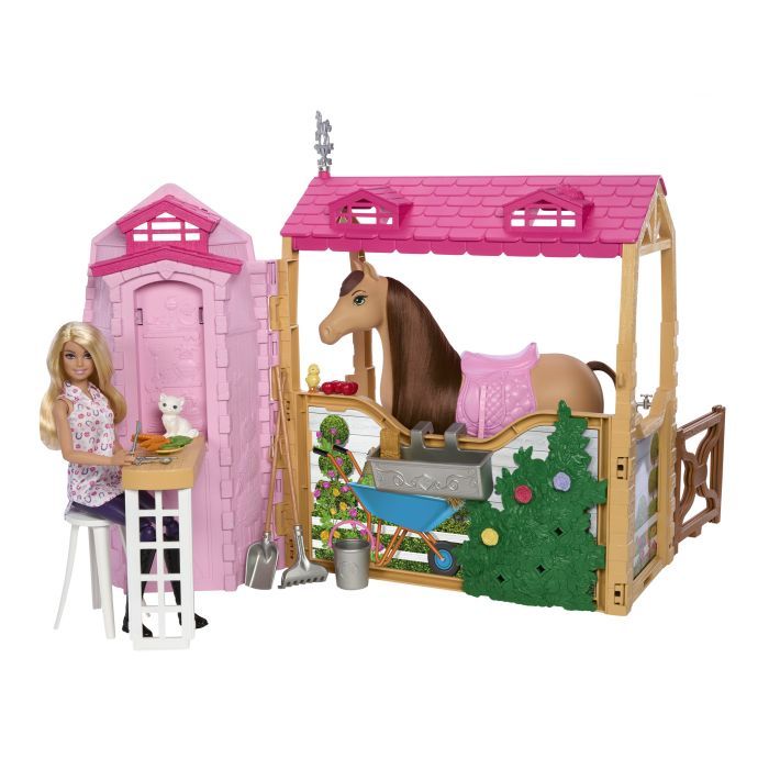 Кукла Barbie Прекрасная конюшня для лошадки (HXJ44)