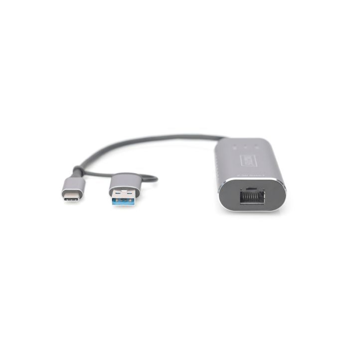 Переходник USB-C + USB 3.0 to RJ45 2500Mbps Ethernet Digitus (DN-3028) изображение 5