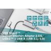 Переходник USB-C + USB 3.0 to RJ45 2500Mbps Ethernet Digitus (DN-3028) изображение 9