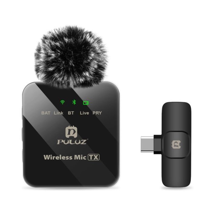 Микрофон Puluz для телефону приймач Type-C Black (PU646B)