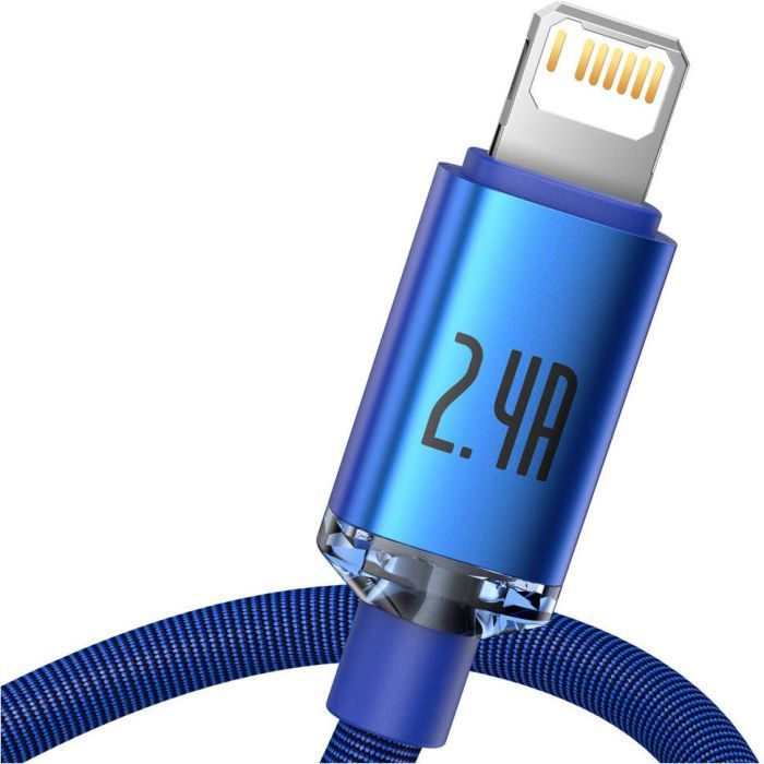 Дата кабель USB 2.0 AM to Lightning 1.2m 2.4A blue Baseus (CAJY000003) зображення 3