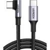 Дата кабель USB-C 2.0 to USB-C 3.0m 90° corner US334 black Ugreen (20583) зображення 2