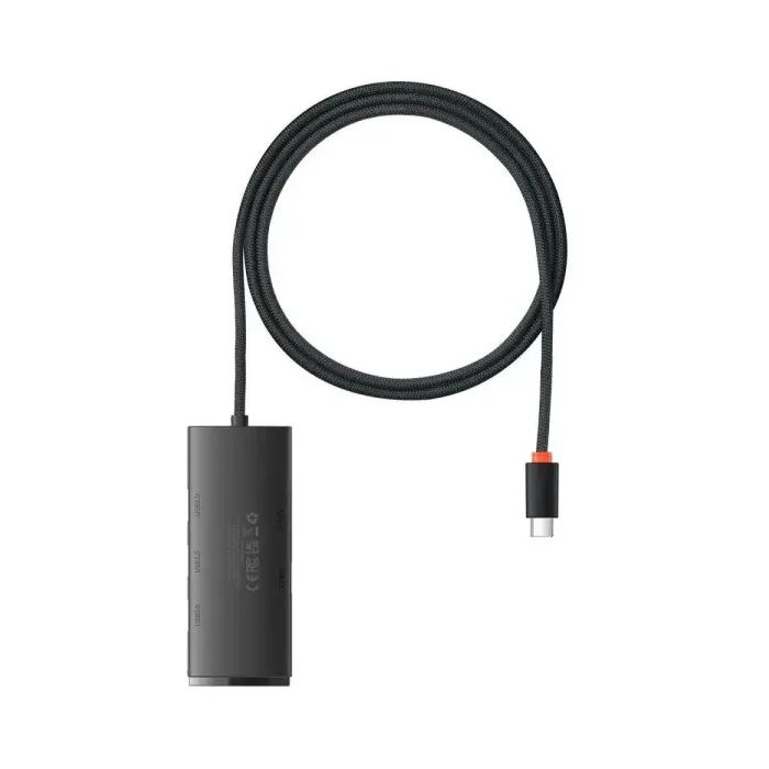 Концентратор Baseus USB-C to 4xUSB 3.0 1.0m black (WKQX030401) изображение 2