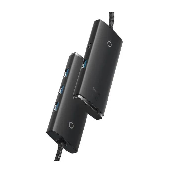 Концентратор Baseus USB-C to 4xUSB 3.0 1.0m black (WKQX030401) изображение 4